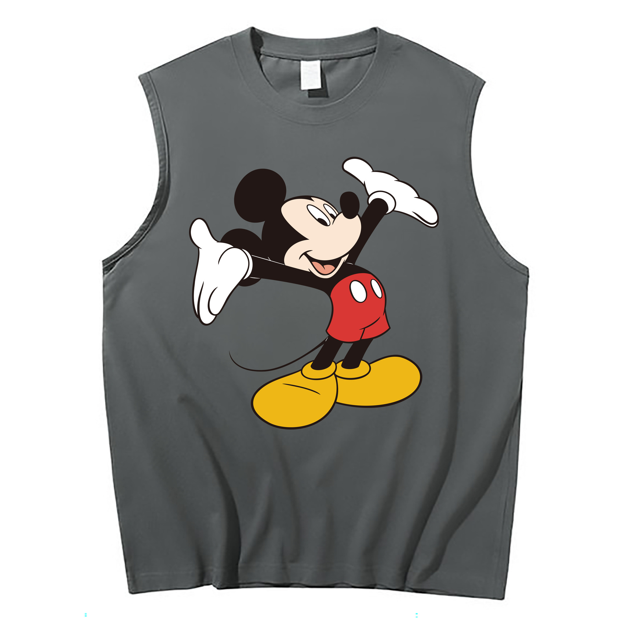 （画像用） ミッキーマウス Mickey Mouse コットン100％タンクトップ（フロントプリント）